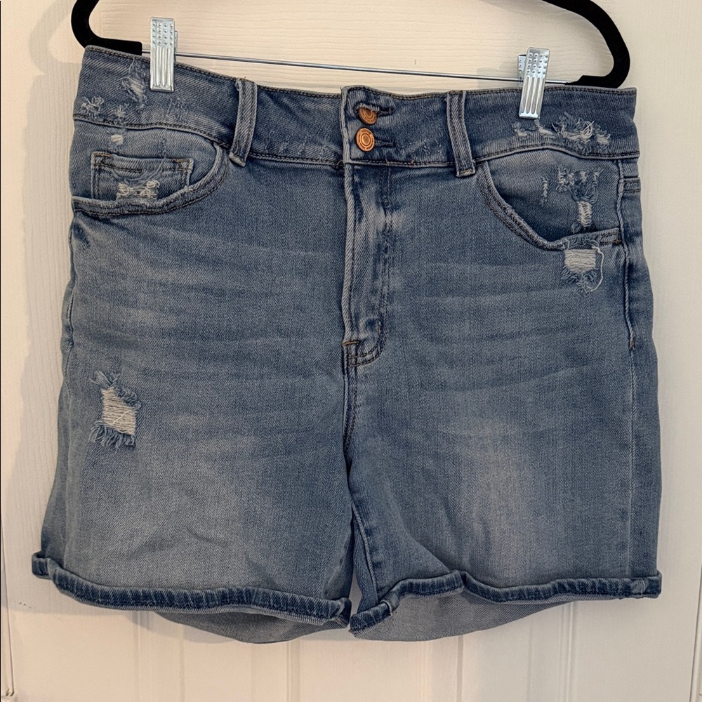 Distressed Blue Jean Shorts for Women